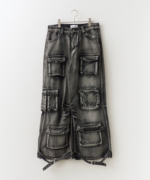 セール】Vintage design cargo denim pants/ヴィンテージ