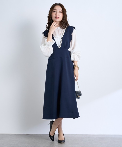 セール】【miki監修・3サイズ展開あり】スカラップパールフレアジャン