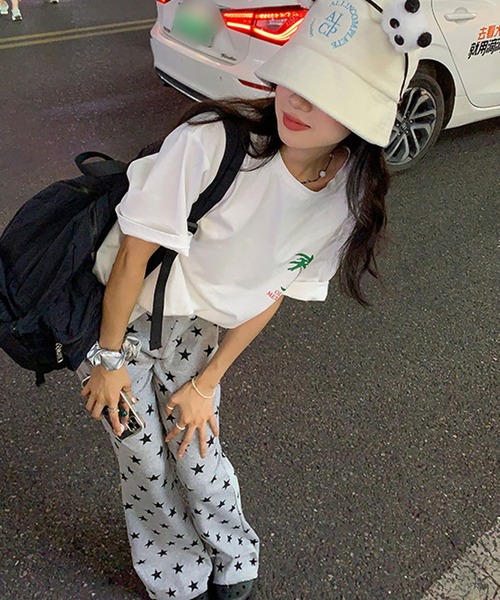 MEMECLE（メメクル）の「【 MEMECLE / メメクル 】スターデザインフレアパンツ（その他パンツ・レディース・グレー・M/L/S）」の9枚目の写真