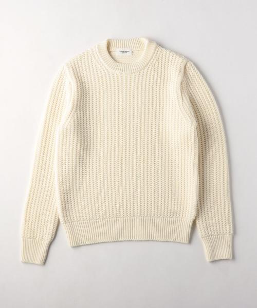 UNITED ARROWS（ユナイテッドアローズ）の「UAS ウール シルク ローゲージ クルーネック ニット（ニット/セーター・メンズ・オフホワイト/ワインレッド/ネイビー・MEDIUM/LARGE/X-SMALL/X-LARGE/SMALL/XX-LARGE）」の2枚目の写真