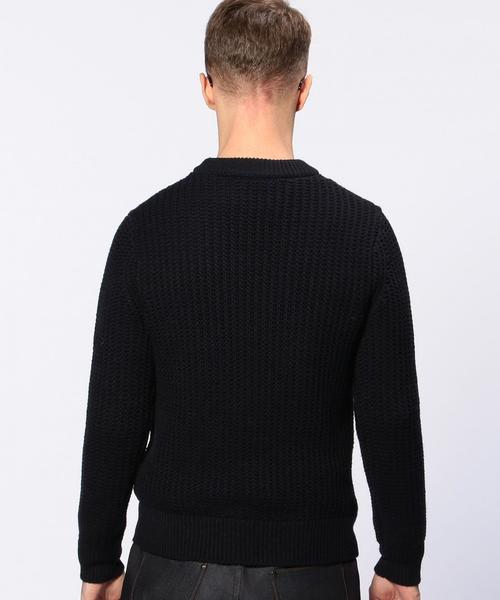 UNITED ARROWS（ユナイテッドアローズ）の「UAS ウール シルク ローゲージ クルーネック ニット（ニット/セーター・メンズ・オフホワイト/ワインレッド/ネイビー・MEDIUM/LARGE/X-SMALL/X-LARGE/SMALL/XX-LARGE）」の4枚目の写真