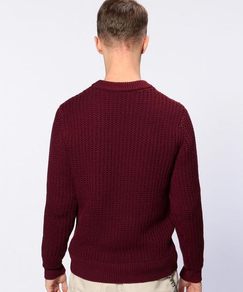 UNITED ARROWS（ユナイテッドアローズ）の「UAS ウール シルク ローゲージ クルーネック ニット（ニット/セーター・メンズ・オフホワイト/ワインレッド/ネイビー・MEDIUM/LARGE/X-SMALL/X-LARGE/SMALL/XX-LARGE）」の9枚目の写真