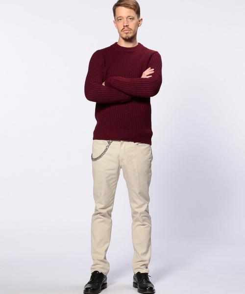 UNITED ARROWS（ユナイテッドアローズ）の「UAS ウール シルク ローゲージ クルーネック ニット（ニット/セーター・メンズ・オフホワイト/ワインレッド/ネイビー・MEDIUM/LARGE/X-SMALL/X-LARGE/SMALL/XX-LARGE）」の11枚目の写真