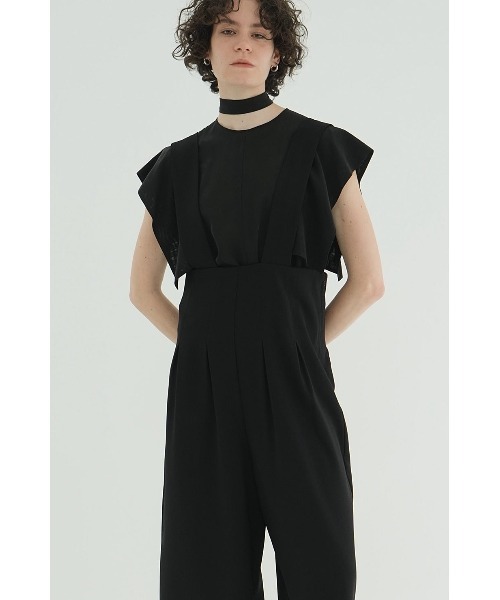 CLANE HIGH WAIST SUSPENDER PANTS