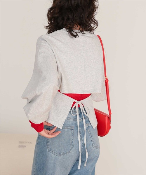 titivate(ティティベイト)の「バックオープンデザインプルオーバー(Tシャツ/カットソー・レディース・オートミール/アイボリー/ネイビー・L/M)」の3枚目の写真