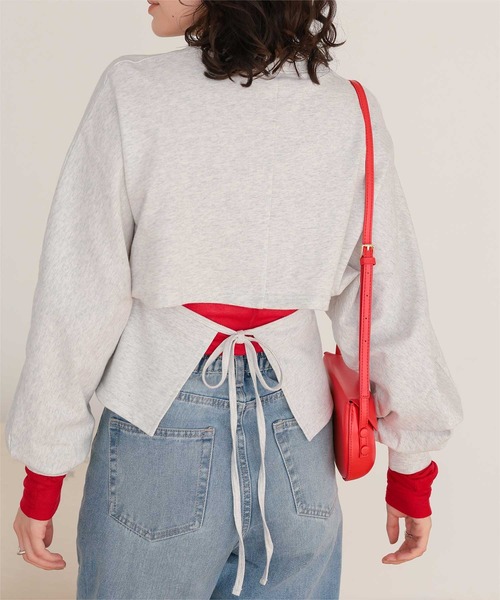 titivate(ティティベイト)の「バックオープンデザインプルオーバー(Tシャツ/カットソー・レディース・オートミール/アイボリー/ネイビー・L/M)」の14枚目の写真