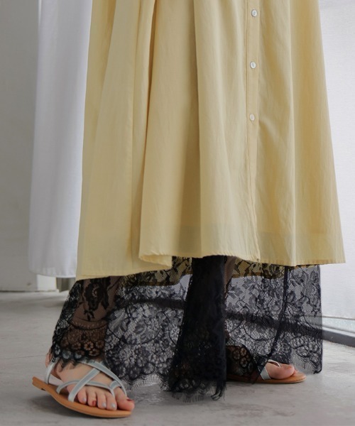 HUG.U（ハグユー）の「重ねて楽しむ 裾レースペチパンツ（その他パンツ・レディース・ブラック/ホワイト・トール丈/レギュラー丈）」の10枚目の写真