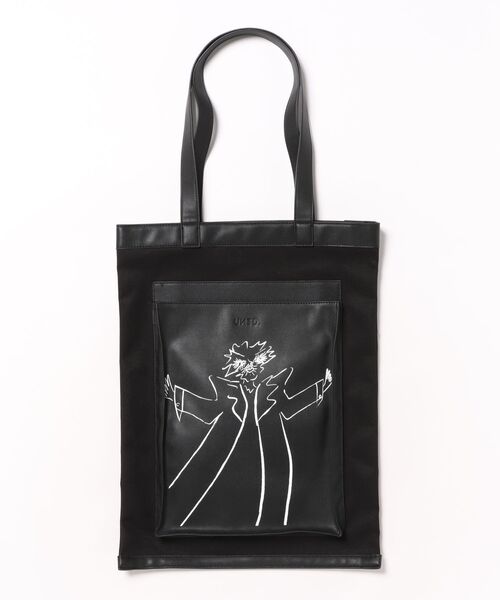 UN3D.(アンスリード)の「【MISATO ANDO】Pansy-chan TOTE / パンジーちゃんトートバッグ(トートバッグ・レディース・ブラック/ホワイト・FREE)」の8枚目の写真