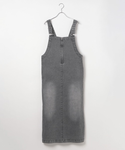 BAYFLOW（ベイフロー）の「ストレッチデニムジャンスカ（ジャンパースカート・レディース・サックスブルー/ブラック・FREE）」の12枚目の写真