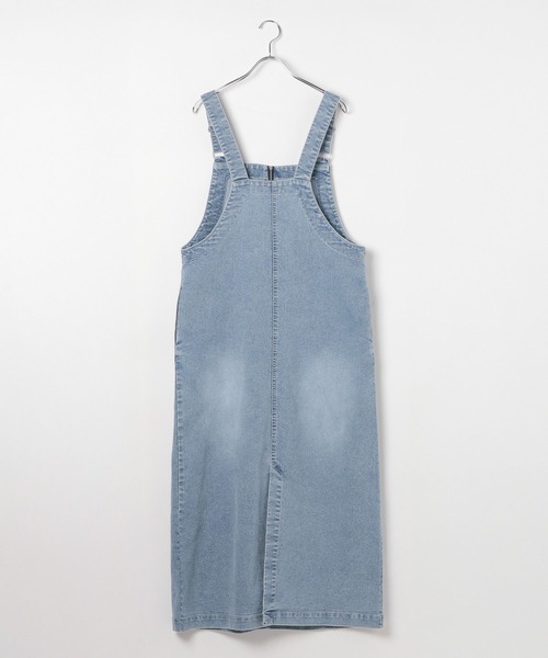 BAYFLOW（ベイフロー）の「ストレッチデニムジャンスカ（ジャンパースカート・レディース・サックスブルー/ブラック・FREE）」の14枚目の写真