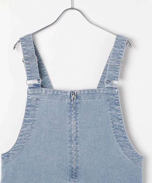 BAYFLOW（ベイフロー）の「ストレッチデニムジャンスカ（ジャンパースカート・レディース・サックスブルー/ブラック・FREE）」の15枚目の写真