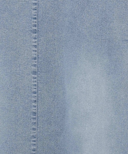 BAYFLOW（ベイフロー）の「ストレッチデニムジャンスカ（ジャンパースカート・レディース・サックスブルー/ブラック・FREE）」の3枚目の写真