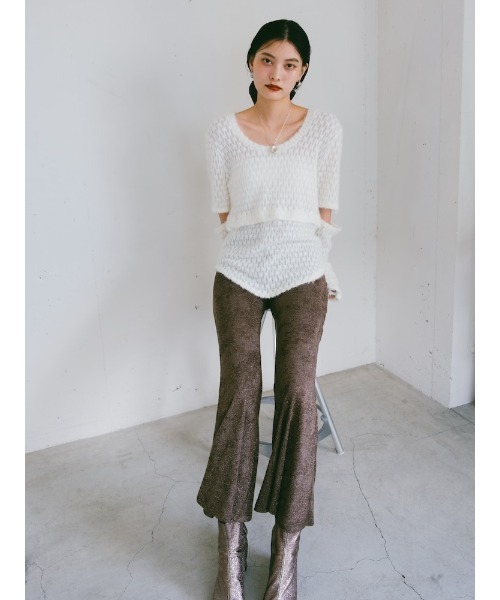 sahara（サハラ）の「Glitter Velour Stretch Pants/グリッターヴェロアストレッチパンツ（その他パンツ・レディース・ブラック/ワイン/モカ・M/S）」の22枚目の写真