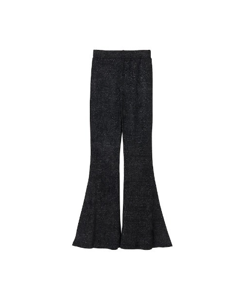 sahara グリッターヴェロアストレッチパンツ ブラック Glitter Velour Stretch Pants/グリッターヴェロアストレッチパンツ