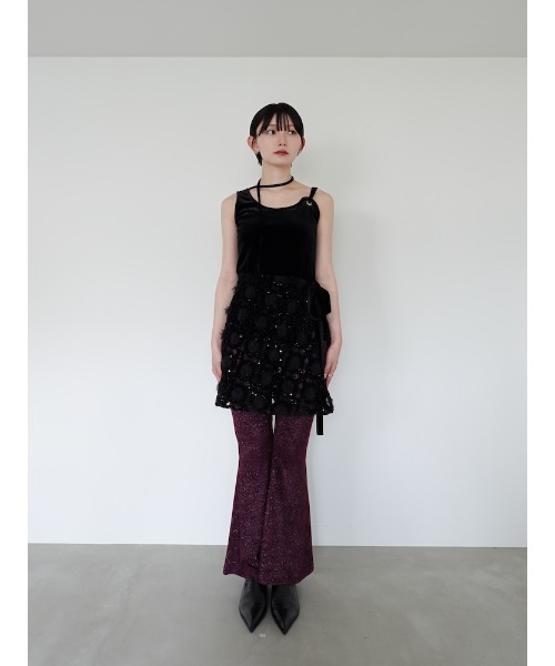 セール】Glitter Velour Stretch Pants/グリッターヴェロアストレッチ