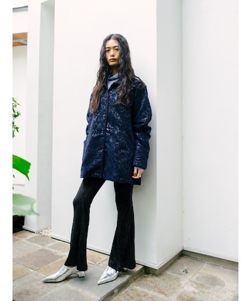 sahara（サハラ）の「Glitter Velour Stretch Pants/グリッターヴェロアストレッチパンツ（その他パンツ・レディース・ブラック/ワイン/モカ・M/S）」の6枚目の写真