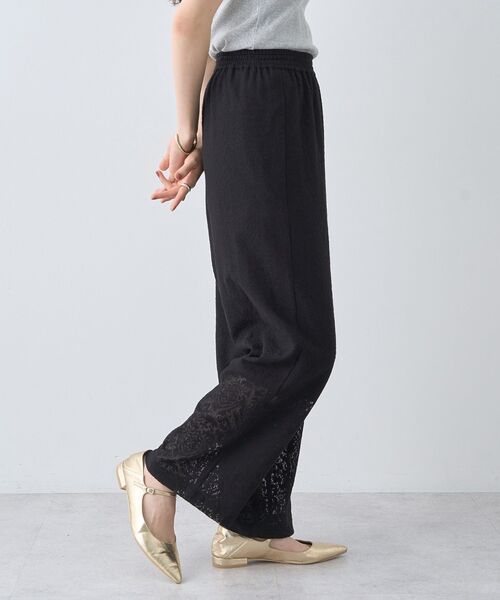 earth music&ecology（アースミュージックアンドエコロジー）の「レースイージーパンツ（その他パンツ・レディース・ブラック/モカ・S/M）」の7枚目の写真