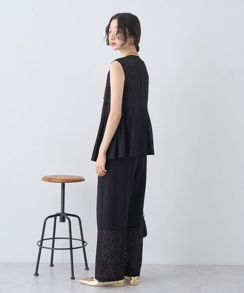 earth music&ecology（アースミュージックアンドエコロジー）の「レースイージーパンツ（その他パンツ・レディース・ブラック/モカ・S/M）」の10枚目の写真