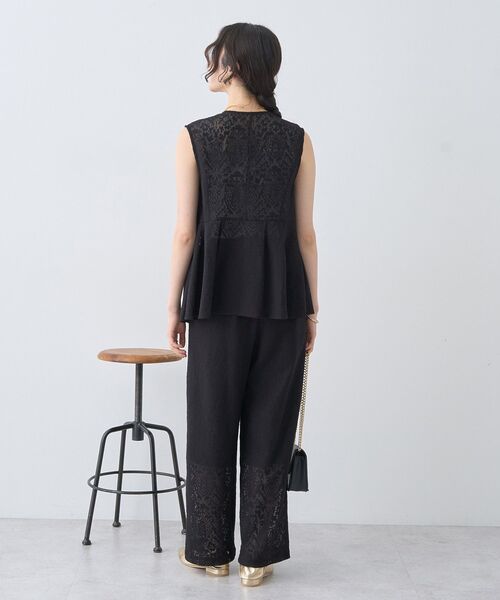 earth music&ecology（アースミュージックアンドエコロジー）の「レースイージーパンツ（その他パンツ・レディース・ブラック/モカ・S/M）」の11枚目の写真