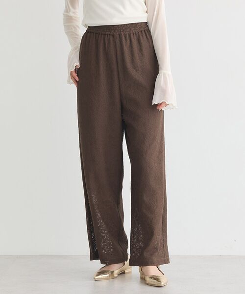 earth music&ecology（アースミュージックアンドエコロジー）の「レースイージーパンツ（その他パンツ・レディース・ブラック/モカ・S/M）」の13枚目の写真