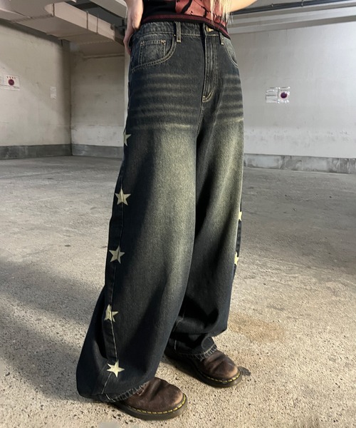 Figments（フィグメンツ）の「サイドスターカーブデニム（デニムパンツ・レディース・ライトブルー・SMALL/MEDIUM）」の5枚目の写真