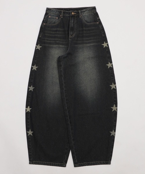 Figments（フィグメンツ）の「サイドスターカーブデニム（デニムパンツ・レディース・ライトブルー・SMALL/MEDIUM）」の7枚目の写真