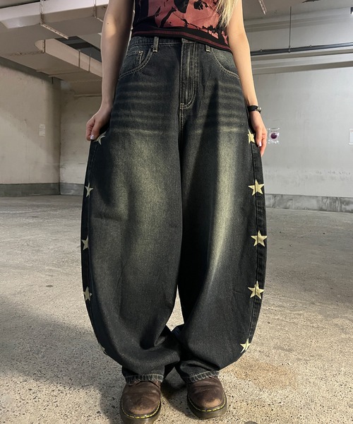 Figments（フィグメンツ）の「サイドスターカーブデニム（デニムパンツ・レディース・ライトブルー・SMALL/MEDIUM）」の15枚目の写真