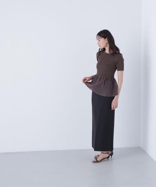 NATURAL BEAUTY BASIC(ナチュラルビューティーベーシック)の「◇シアーペプラムフォルムニット(ニット/セーター・レディース・ブラック/オレンジ/ブラウン・FREE)」の19枚目の写真