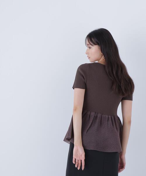 NATURAL BEAUTY BASIC(ナチュラルビューティーベーシック)の「◇シアーペプラムフォルムニット(ニット/セーター・レディース・ブラック/オレンジ/ブラウン・FREE)」の20枚目の写真