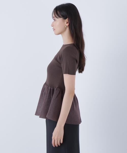 NATURAL BEAUTY BASIC(ナチュラルビューティーベーシック)の「◇シアーペプラムフォルムニット(ニット/セーター・レディース・ブラック/オレンジ/ブラウン・FREE)」の22枚目の写真