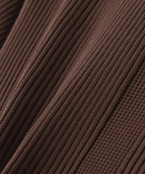 NATURAL BEAUTY BASIC（ナチュラルビューティーベーシック）の「◇シアーペプラムフォルムニット（ニット/セーター・レディース・ブラック/オレンジ/ブラウン・FREE）」の7枚目の写真