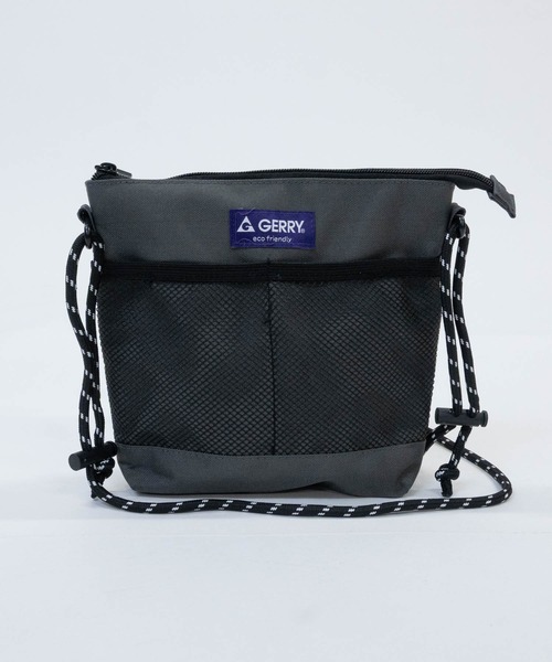 GERRY(ジェリー)の「【Y】〔GERRY/ジェリー〕撥水加工 メッシュポケット サコッシュ(ショルダーバッグ・メンズ・ブラック/チャコールグレー/マルチ/ベージュ・FREE)」の1枚目の写真