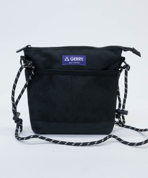 GERRY(ジェリー)の「【Y】〔GERRY/ジェリー〕撥水加工 メッシュポケット サコッシュ(ショルダーバッグ・メンズ・ブラック/チャコールグレー/マルチ/ベージュ・FREE)」の2枚目の写真
