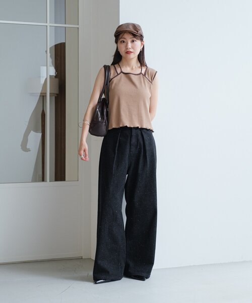 Kastane（カスタネ）の「レザーハンチング（ハンチング/ベレー帽・レディース・ブラウン/カーキ/ブラック・FREE）」の20枚目の写真