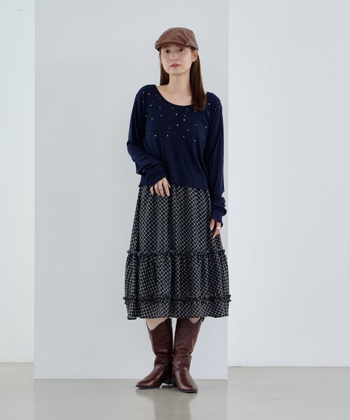 Kastane（カスタネ）の「レザーハンチング（ハンチング/ベレー帽・レディース・ブラウン/カーキ/ブラック・FREE）」の4枚目の写真