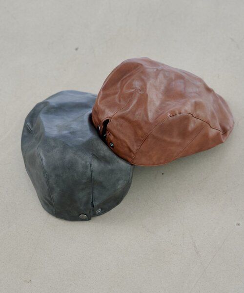 レザーハンチング（ハンチング/ベレー帽）｜Kastane（カスタネ