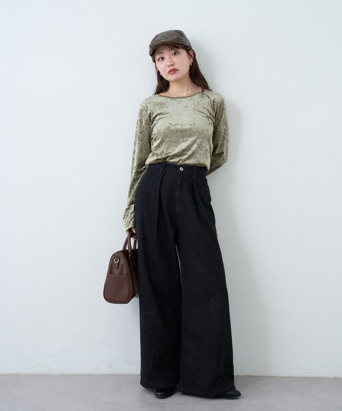 Kastane（カスタネ）の「レザーハンチング（ハンチング/ベレー帽・レディース・ブラウン/カーキ/ブラック・FREE）」の13枚目の写真