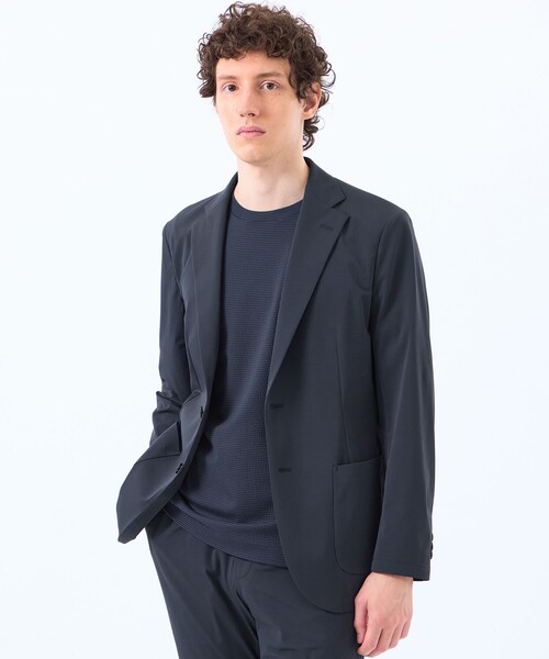 MACKINTOSH PHILOSOPHY(マッキントッシュ フィロソフィー)の「ドライフラットストレッチ イージージャケット ナイロントリコット(テーラードジャケット・メンズ・グリーン系その他3/ダークネイビー・42/36/40/38)」の2枚目の写真