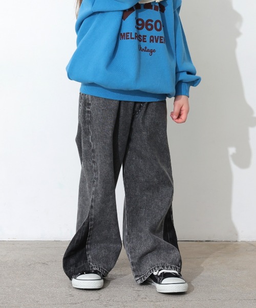 Ocean&Ground（オーシャン&グラウンド）の「ﾘﾒｲｸﾃﾞﾆﾑﾊﾟﾝﾂ（デニムパンツ・キッズ・ケミカルウォッシュ/ダークインディゴブルー/ブラック・120/110/100/90/140/130）」の2枚目の写真