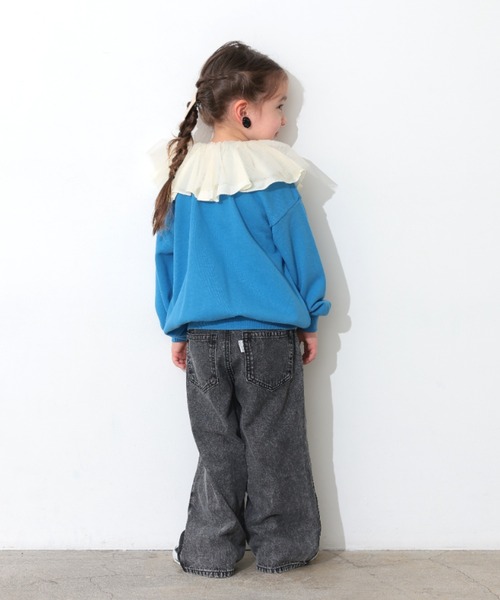 Ocean&Ground（オーシャン&グラウンド）の「ﾘﾒｲｸﾃﾞﾆﾑﾊﾟﾝﾂ（デニムパンツ・キッズ・ケミカルウォッシュ/ダークインディゴブルー/ブラック・120/110/100/90/140/130）」の8枚目の写真