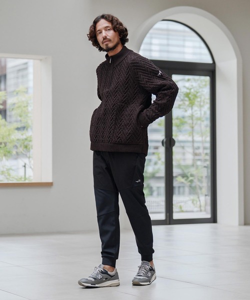 CALL&RESPONSE(コールアンドレスポンス)の「mn3145-ヘリンボーンハーフZIP PO-サイセンタク プルオーバー(ニット/セーター・メンズ・ブラック/ベージュ/ブラウン・2/4/5)」の20枚目の写真
