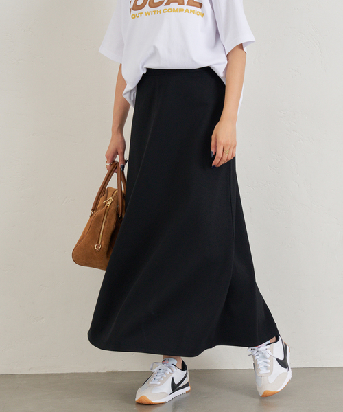 U by SPICK&SPAN（ユーバイスピックアンドスパン）の「《WEB限定/追加》カットフレアスカート（スカート・レディース・ブラウン/ブラック・36/38）」の3枚目の写真