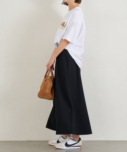 U by SPICK&SPAN（ユーバイスピックアンドスパン）の「《WEB限定/追加》カットフレアスカート（スカート・レディース・ブラウン/ブラック・36/38）」の8枚目の写真