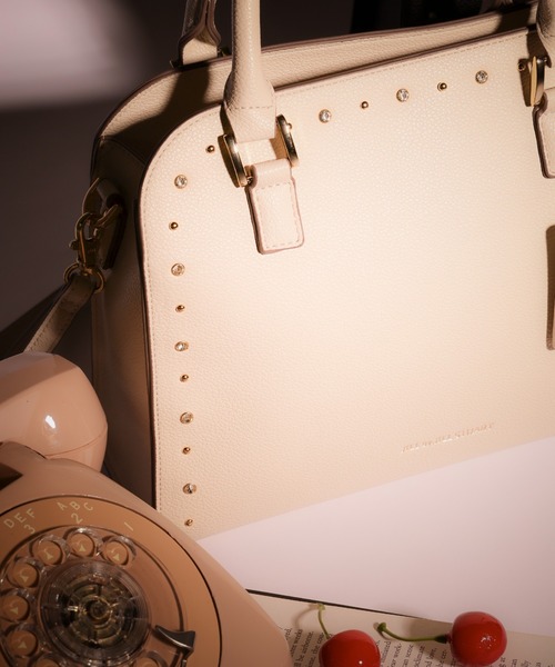 JILL by JILL STUART（ジルバイジルスチュアート）の「◇ビジュースタッズトートバッグ（トートバッグ・レディース・ホワイト/ブラック・FREE）」の5枚目の写真