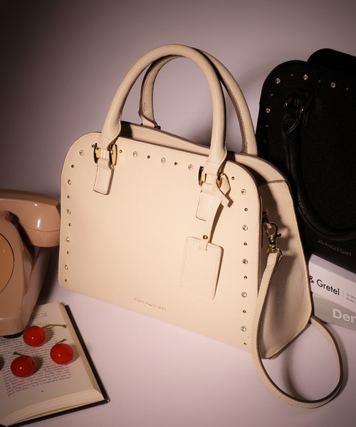 JILL by JILL STUART（ジルバイジルスチュアート）の「◇ビジュースタッズトートバッグ（トートバッグ・レディース・ホワイト/ブラック・FREE）」の4枚目の写真
