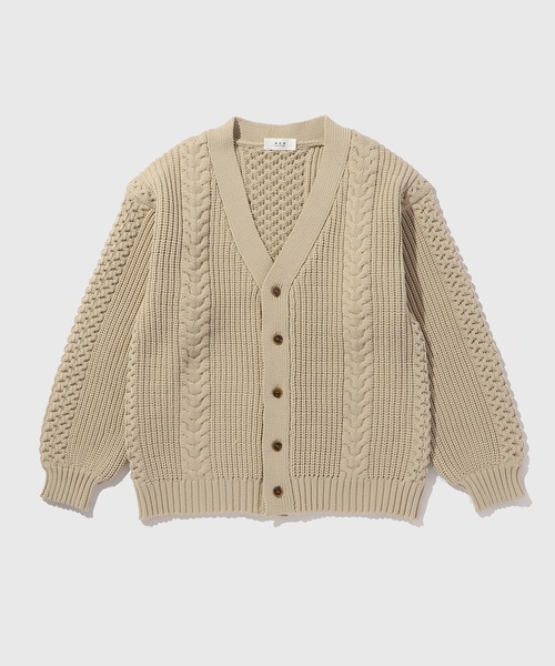 WEB限定】ボリューム ケーブル オーバーサイズ カーディガン / 超軽量