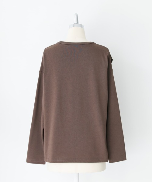 kOhAKU(コハク)の「布帛ドッキングカットソー(Tシャツ/カットソー・レディース・ブラック/カーキ・2/1)」の14枚目の写真