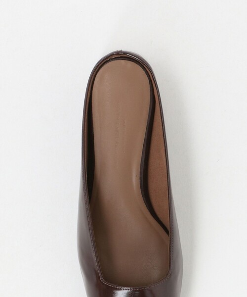 green label relaxing（グリーンレーベルリラクシング）の「スクエア チャンキー ミュール（3cmヒール）（パンプス・レディース・ブラック/ダークブラウン・S/L/M）」の14枚目の写真