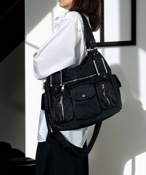 セール】ヴィンテージ ライク マルチポケット 2WAY ショルダー バッグ