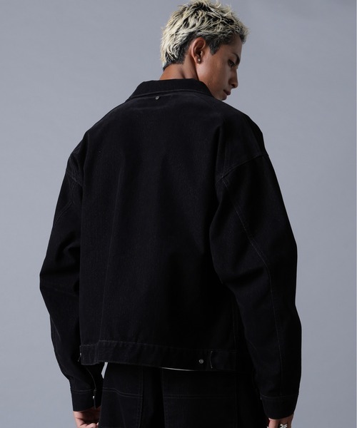 DANKE SCHON（ダンケシェーン）の「DankeSchon/ダンケシェーン/FLOCKY DENIM SHORT JACKET（デニムジャケット・メンズ・ブラック/ブラウン・M/L）」の9枚目の写真